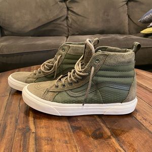 All weather olive green vans
